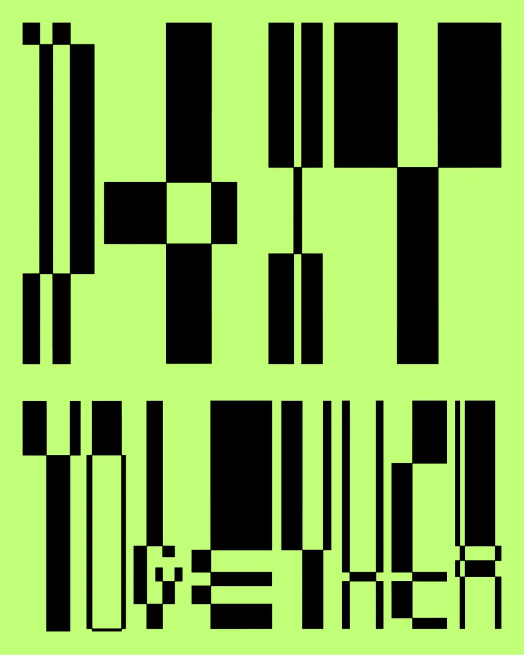 black and green graphic 'do it together'